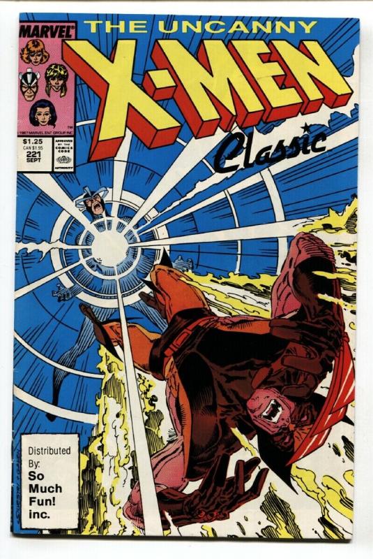 X-Men #221 (Marvel Comics, 1987), raw, ungraded comic book — front cover