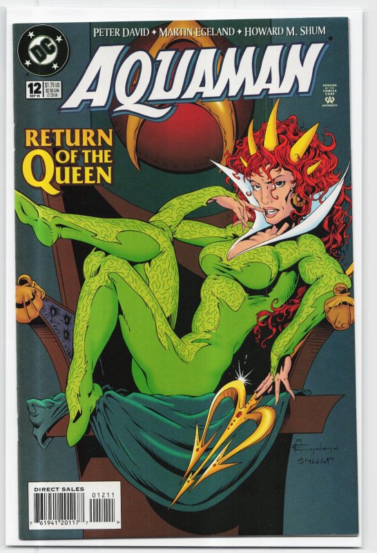 Aquaman #12 (DC Comics, 1995), raw, ungraded comic book — front cover