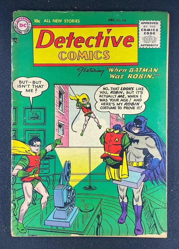 Detective Comics #226 (DC Comics, 1937), raw comic book in GD 2.0 condition — front cover