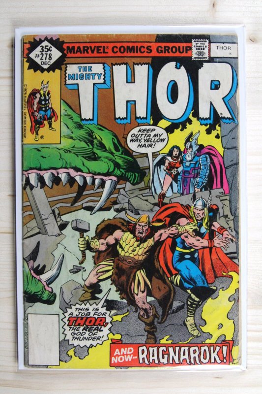 Thor #278 (Marvel Comics, 1978), raw comic book in FN 6.0 condition — front cover