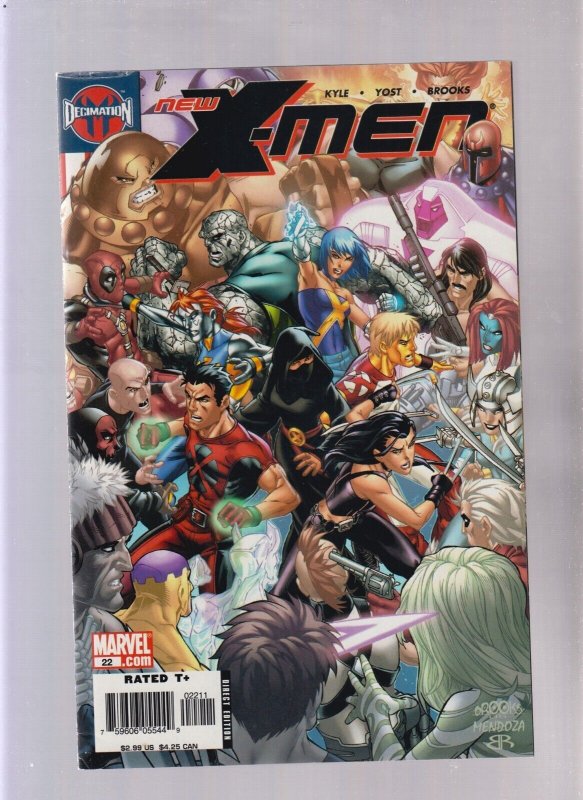 New X-Men #22 (Marvel Comics, 2006), raw comic book in 9.0 condition — front cover