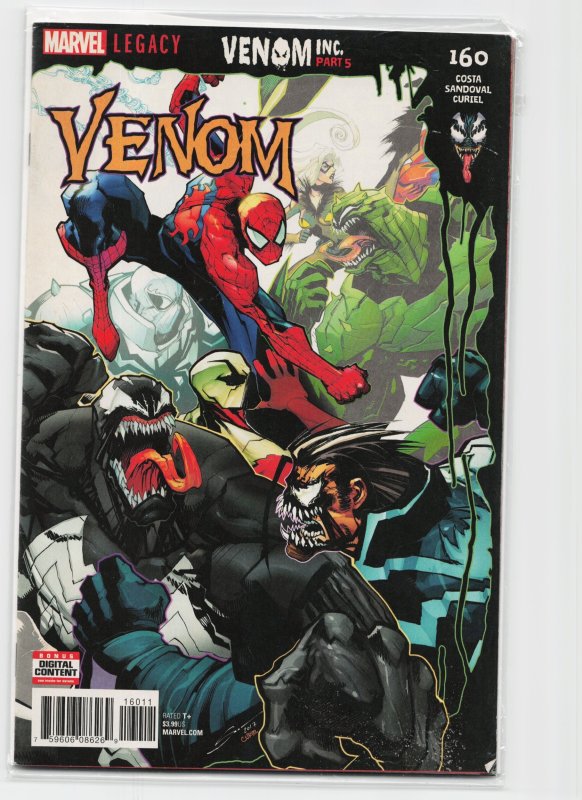 Venom #160 (Marvel Comics, 2018), raw, ungraded comic book — front cover