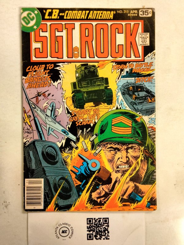 Sgt. Rock #315 (DC Comics), raw comic book in FN condition — front cover
