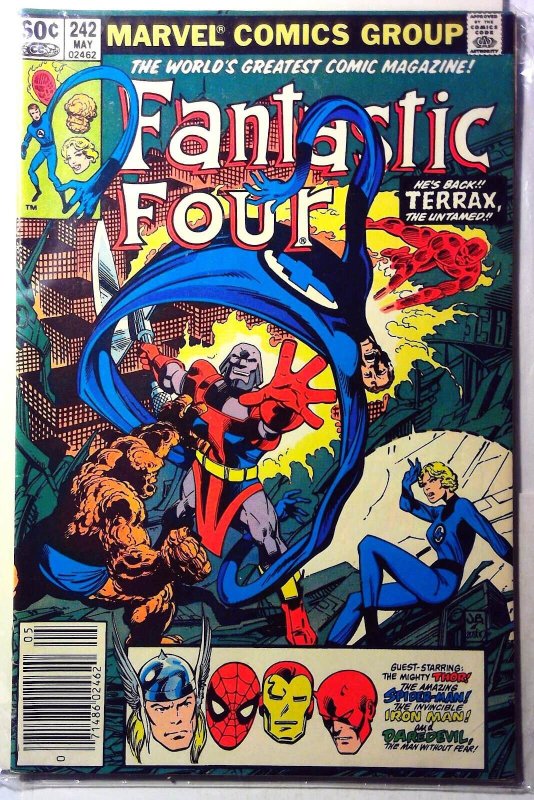 Fantastic Four #242 (Marvel Comics, 1982), raw, ungraded comic book — front cover