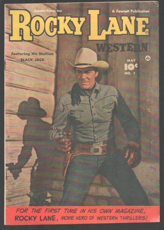 Rocky Lane Western #1-1949-Fawcett-1st Issue-B-Western Movie Photo Cover-1st ... (Fawcett Publications), raw, ungraded comic book — front cover