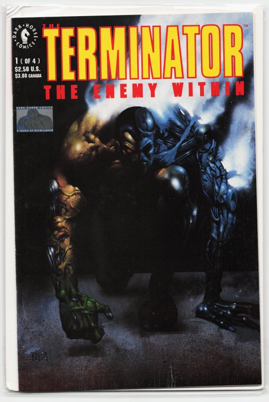The Terminator: The Enemy Within #1 (Dark Horse Comics, 1991), raw, ungraded comic book — front cover