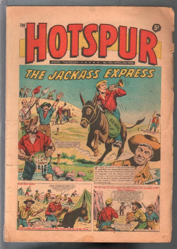 Hotspur #495 (DC Comics), raw comic book in VG condition — front cover