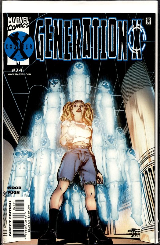 Generation X #74 (Marvel Comics, 2001), raw, ungraded comic book — front cover