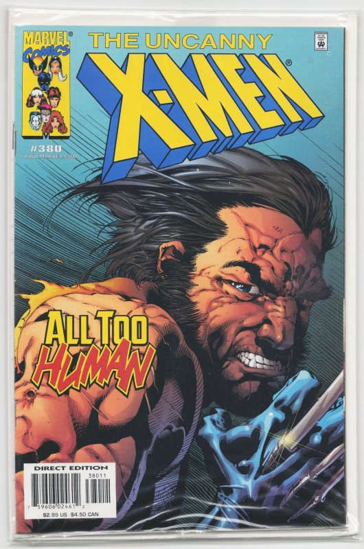 The Uncanny X-Men #380 (Marvel Comics, 2000), raw, ungraded comic book — front cover