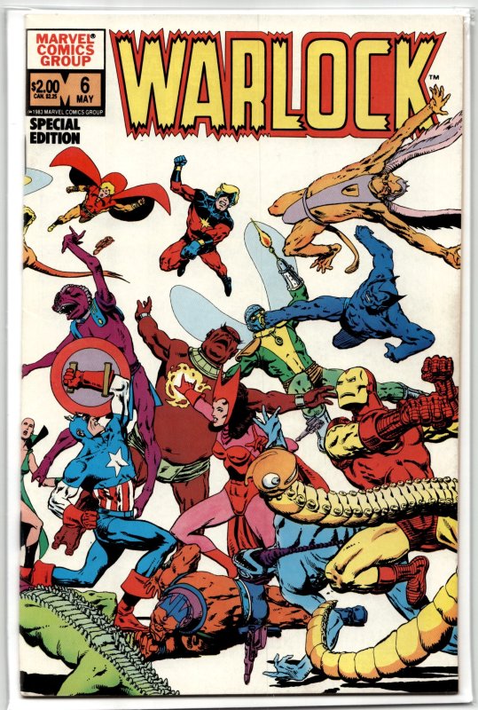 Warlock #6 (Marvel Comics, 1983), raw, ungraded comic book — front cover