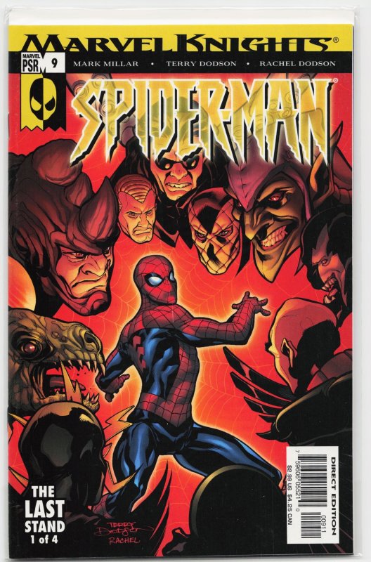 Marvel Knights Spider-Man #9 (Marvel Comics, 2005), raw, ungraded comic book — front cover