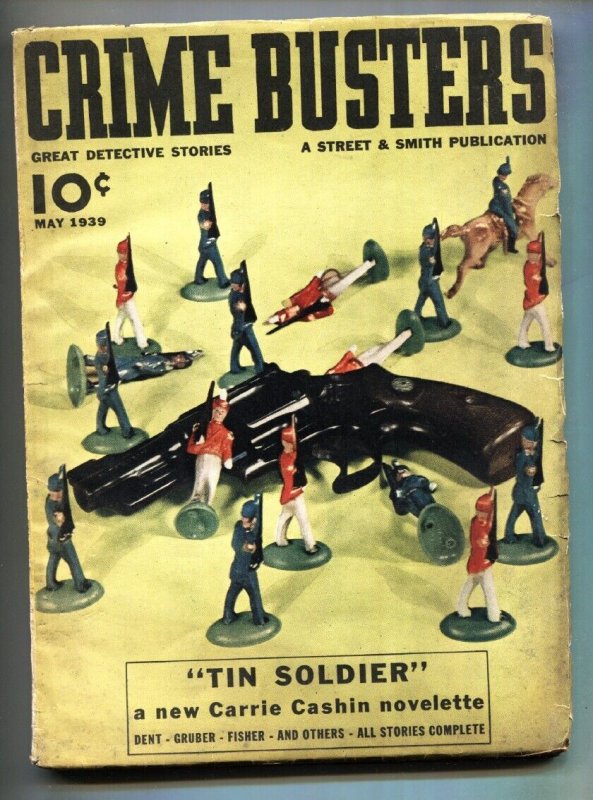 Crime Busters 1939 May-RARE Hero Pulp-Nick CARTER-Creig Fessel art (1939), raw, ungraded comic book — front cover