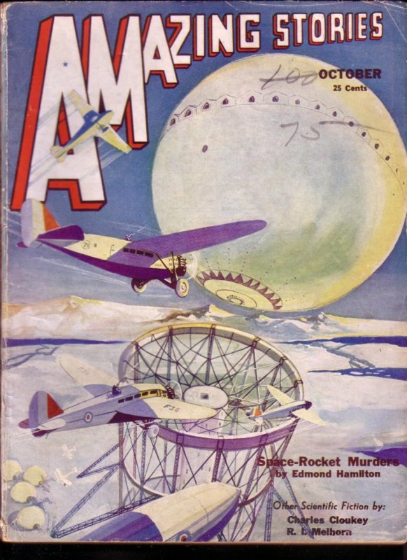 Amazing Stories 1932 Oct First Martian Sci Fi Gernsback VG (1932), raw comic book in VG condition — front cover