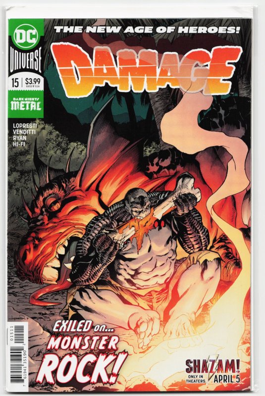Damage #15 (DC Comics, 2019), raw, ungraded comic book — front cover