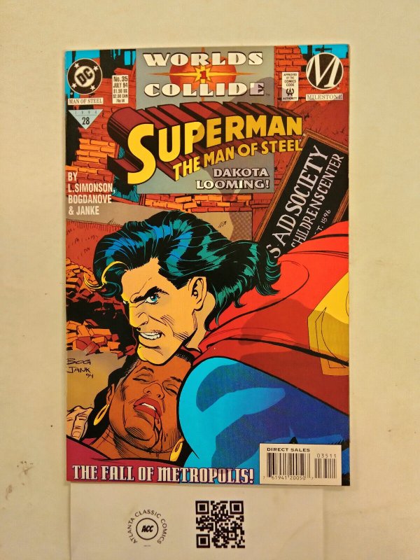 Superman Man of Steel #35 (DC Comics), raw comic book in NM condition — front cover