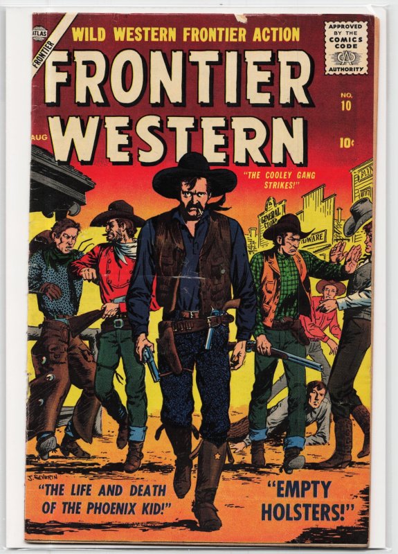 Frontier Western #10 (1956), raw, ungraded comic book — front cover