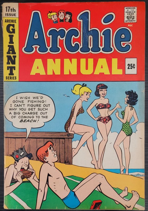 Archie Annual #17 (Archie Comics, 1965), raw, ungraded comic book — front cover