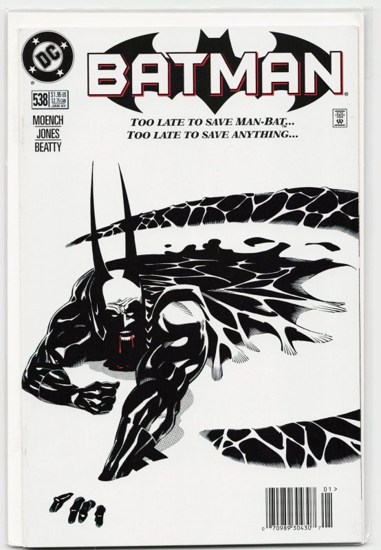 Batman #538 (DC Comics, 1997), raw, ungraded comic book — front cover