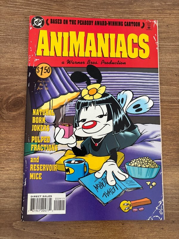 Animaniacs #9 (DC Comics), raw comic book in NM condition — front cover