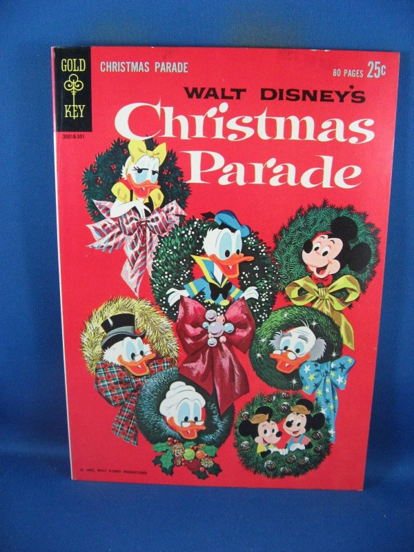 Walt Disney Christmas Parade #1 (Gold Key Comics, 1962), raw comic book in NM condition — front cover