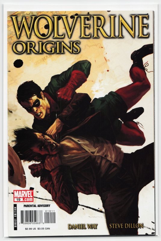 Wolverine: Origins #19 (Marvel Comics, 2008), raw, ungraded comic book — front cover