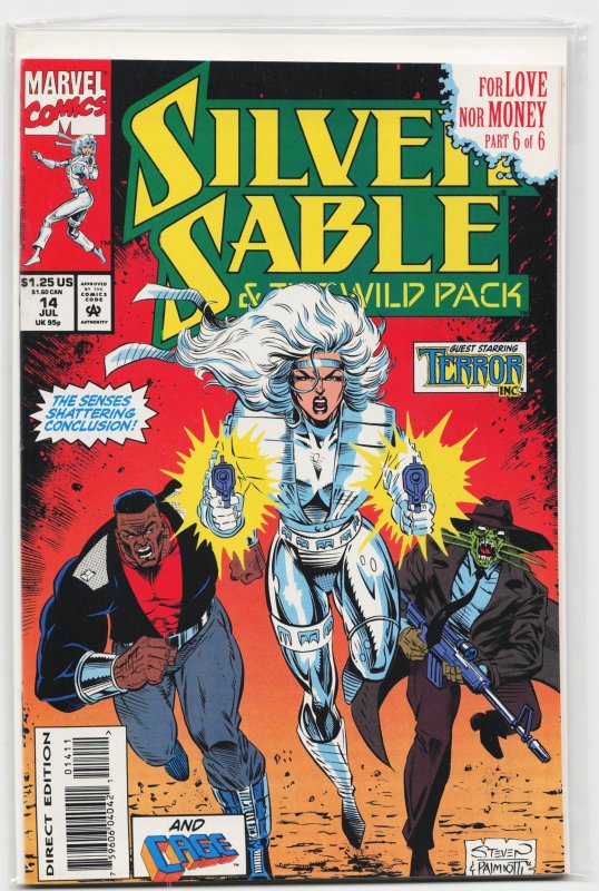 Silver Sable and the Wild Pack #14 (1993), raw, ungraded comic book — front cover