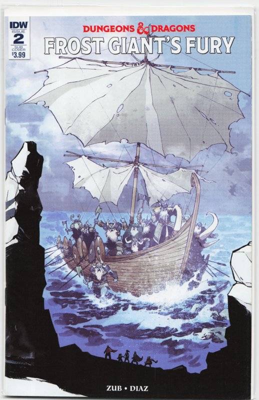 Dungeons & Dragons: Frost Giant's Fury #2 (IDW Publishing, 2017), raw, ungraded comic book — front cover