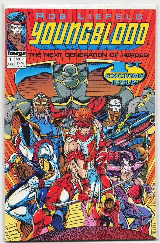 Youngblood #1 (Image Comics, 1992), raw, ungraded comic book — front cover