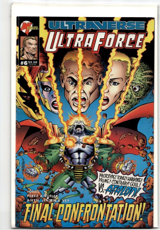 Ultraforce #6 (Malibu Comics, 1995), raw, ungraded comic book — front cover