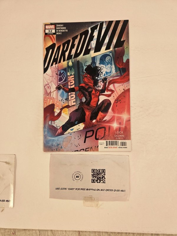 Daredevil #32 (Marvel Comics, 2021), raw comic book in NM condition — front cover