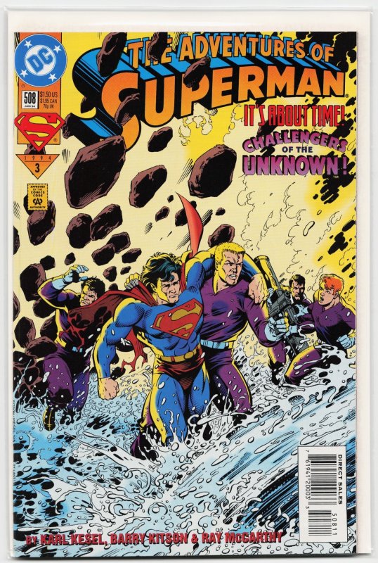 Adventures of Superman #508 (DC Comics, 1994), raw, ungraded comic book — front cover