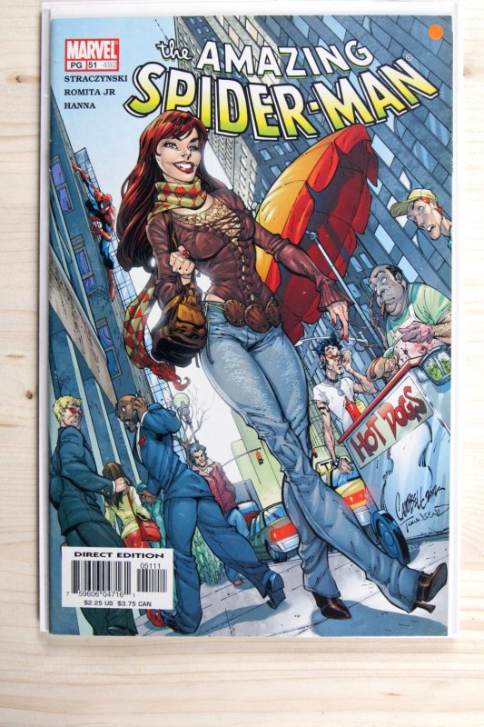 The Amazing Spider-Man #492 (Marvel Comics, 2003), raw comic book in NM 9.4 condition — front cover