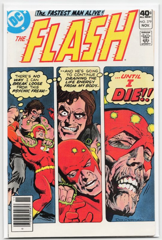 The Flash #279 (DC Comics, 1979), raw, ungraded comic book — front cover