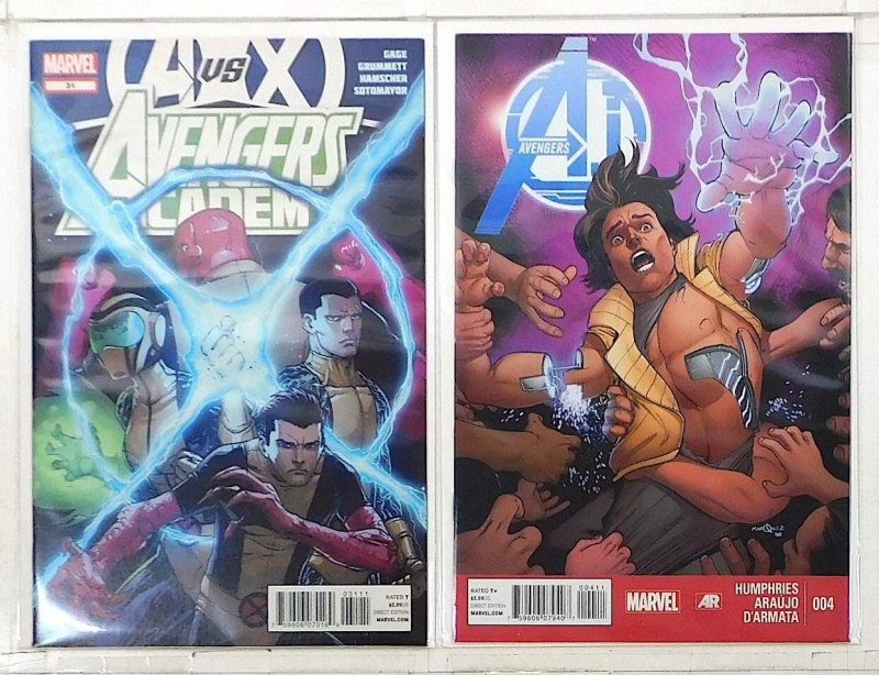 Avengers Lot 2 #A.I. 4, Academy 31 2012 Marvel Avengers 1st Print Comic Books (Marvel Comics, 2012), raw, ungraded comic book — front cover