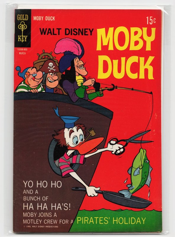 Walt Disney Moby Duck #5 (Gold Key, 1969), raw, ungraded comic book — front cover