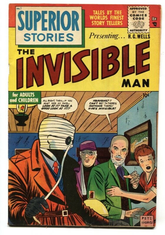 Superior Stories #1 (1955), raw comic book in FN condition — front cover