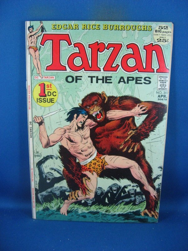 Tarzan #207 (DC Comics, 1972), raw comic book in VF condition — front cover