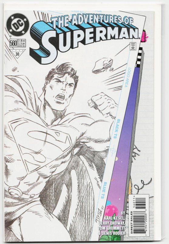 Adventures of Superman #560 (DC Comics, 1998), raw, ungraded comic book — front cover