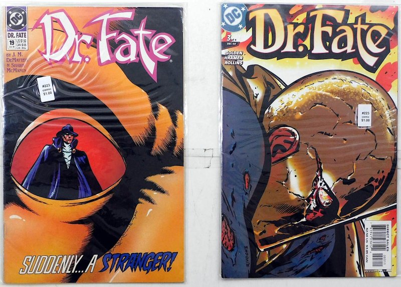 Doctor Fate Lot of 2 #2nd 19, 3rd Series 3 1990 DC Comics 1st Print Comic Books (DC Comics, 1990), raw, ungraded comic book — front cover