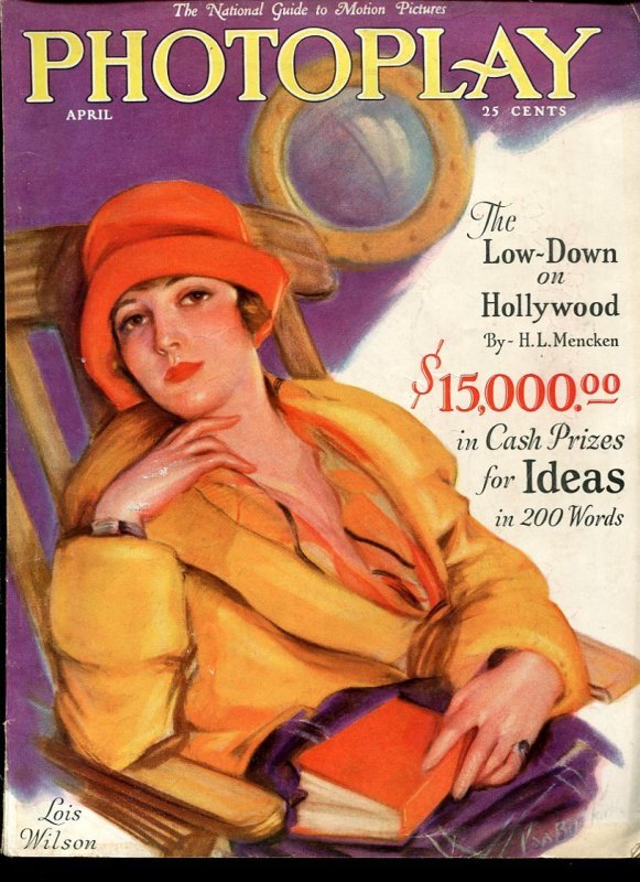 MAG: Photoplay Magazine April 1927-Lois Wilson-May Mcavoy-Gilda Gray, raw, ungraded comic book — front cover