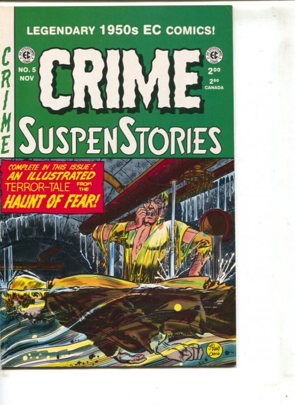 Crime SuspenStories #5 (EC Comics, 1996), raw comic book in VF condition — front cover