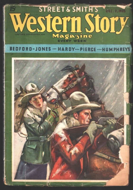 Western Story 12/7/1935-Street & Smith-Walt Coburn-H. W. Scott Cover, raw, ungraded comic book — front cover