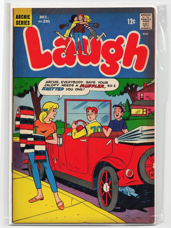 Laugh #201 (Archie Comics, 1967), raw, ungraded comic book — front cover