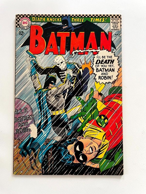 Batman #180 (DC Comics, 1966), raw comic book in VF condition — front cover