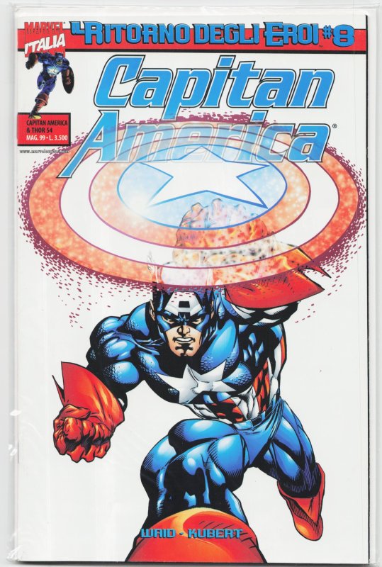 Captain America #9 (Marvel Comics, 1998), raw, ungraded comic book — front cover