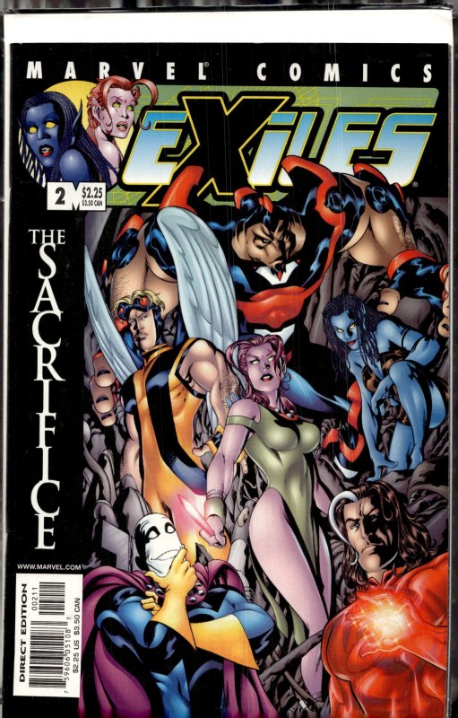 Exiles #2 (2001), raw, ungraded comic book — front cover