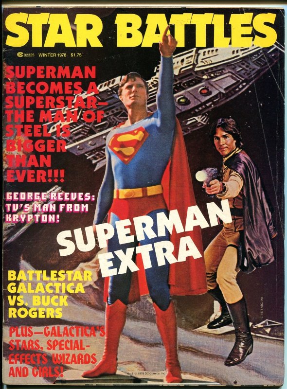 MAG: Star Battles-Winter 1979-Battlestar Galactica-Superman-George Reeves-VG (1979), raw comic book in VG condition — front cover