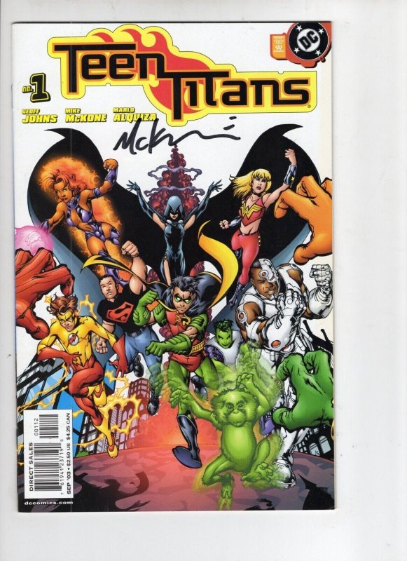 Teen Titans #1 (DC Comics, 2003), raw comic book in VF/NM 9.0 condition — front cover