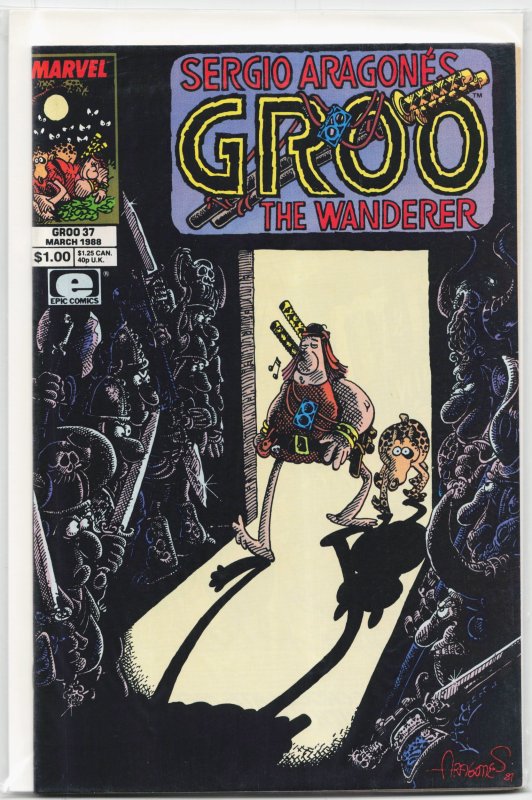 Sergio Aragonés Groo the Wanderer #37 (Marvel Comics, 1988), raw, ungraded comic book — front cover