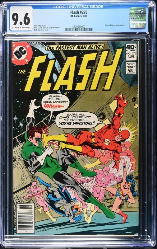 Flash #276 (DC Comics, 1979), CGC 9.6 graded comic book, Universal Blue label — front cover in its holder